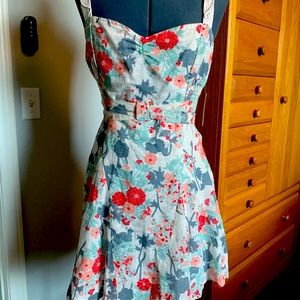 Free People Linen Floral Dress NWT